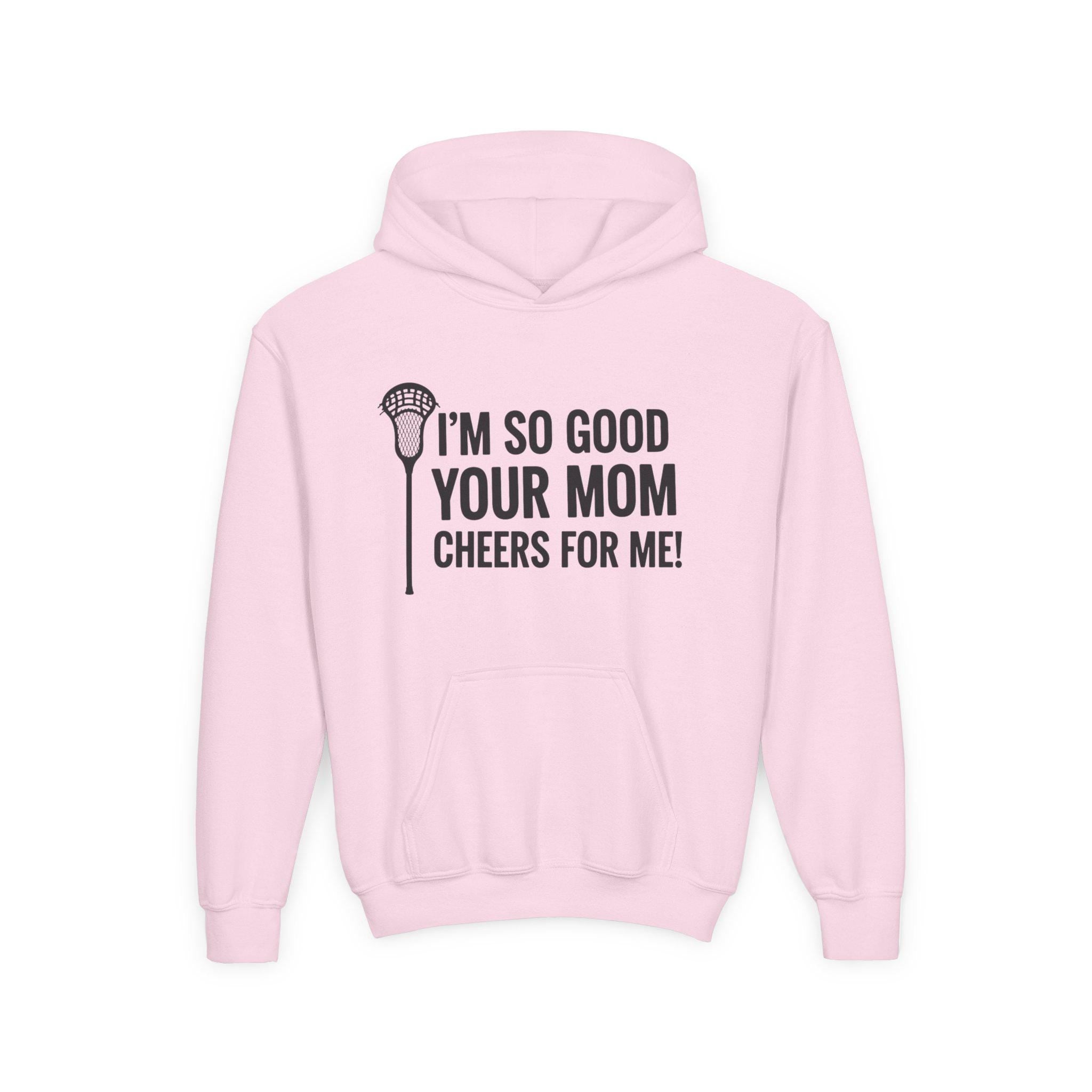 Youth Sweatshirt - Cheer Mom Hoodie, Funny Sports Sweatshirt, Gift for Young Athletes, Birthday Present, Lacrosse Fan Apparel