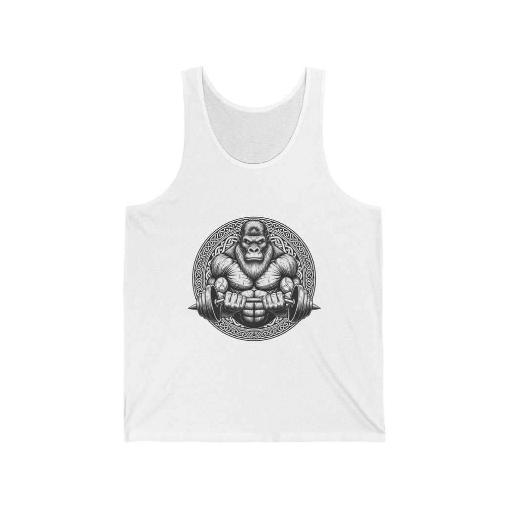 Unisex Jersey Tank, Gorilla Bodybuilding Design