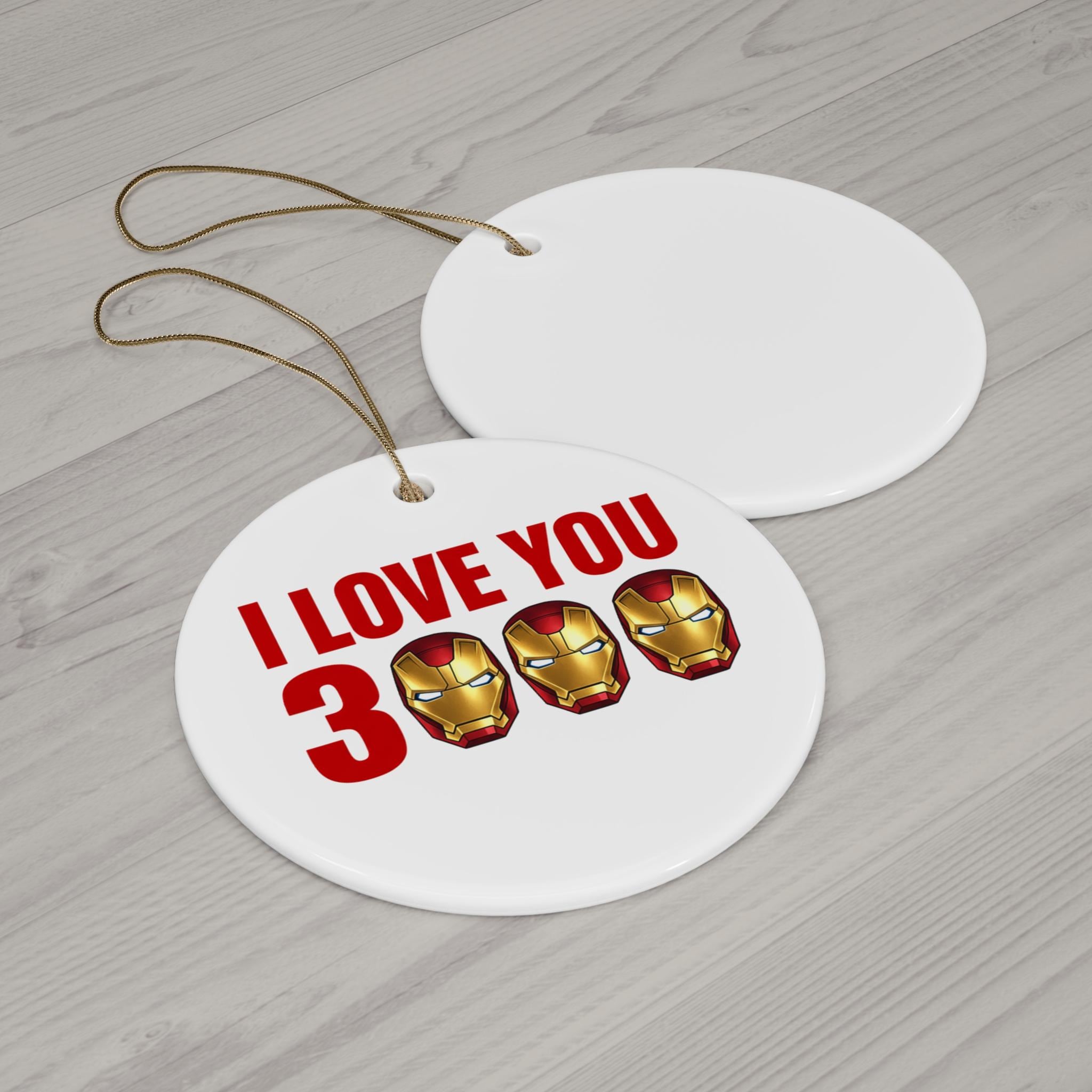 Iron Man Love You 300 Ornament, Gift for Marvel Fans, Christmas Decoration, Holiday Keepsake, Unique Home Decor