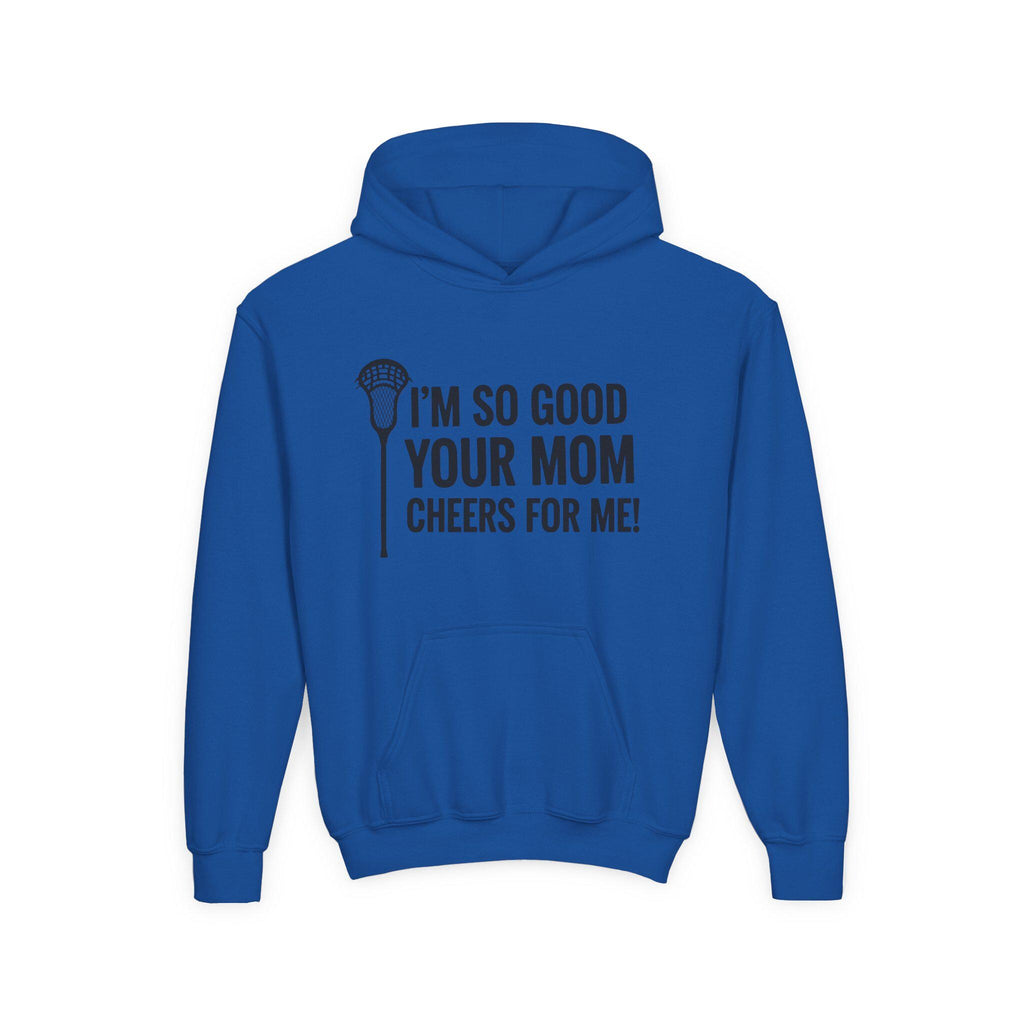 Youth Sweatshirt - Cheer Mom Hoodie, Funny Sports Sweatshirt, Gift for Young Athletes, Birthday Present, Lacrosse Fan Apparel