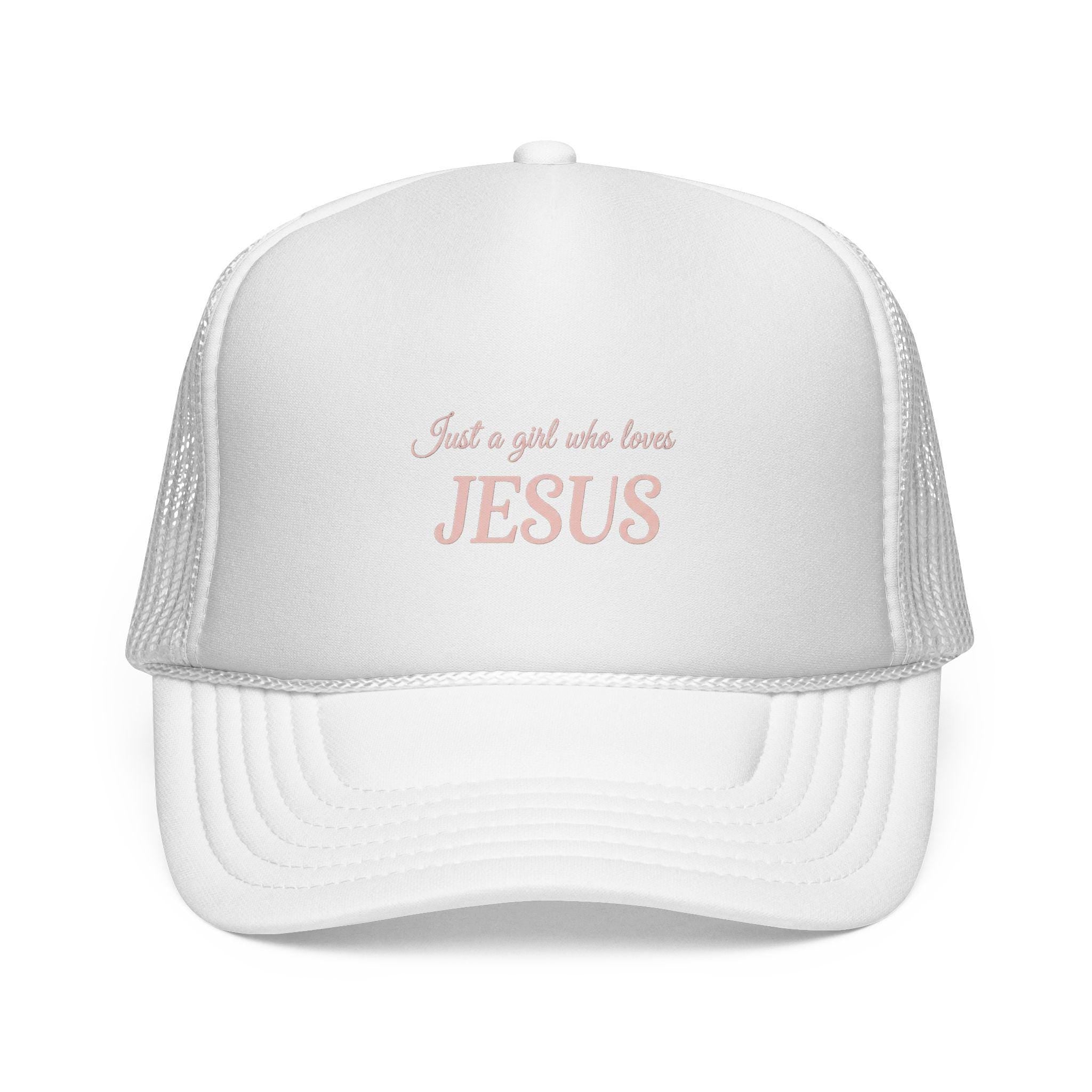 Jesus Love Trucker Cap | Faith-Based Hat for Women | Stylish Christian Cap | Perfect Gift for Easter & Everyday Wear
