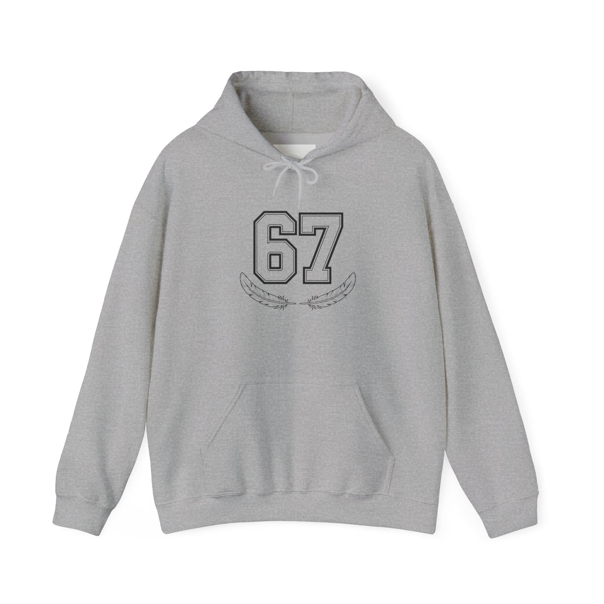 67 Graphic Hoodie, Unisex Sweatshirt, Retro Style