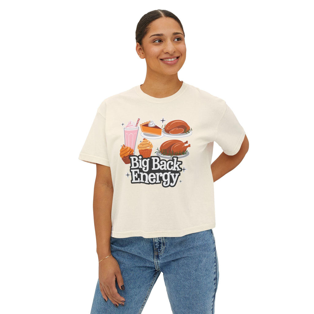 Big Back Energy Foodie Tee - Women's Boxy Fit Cotton Shirt