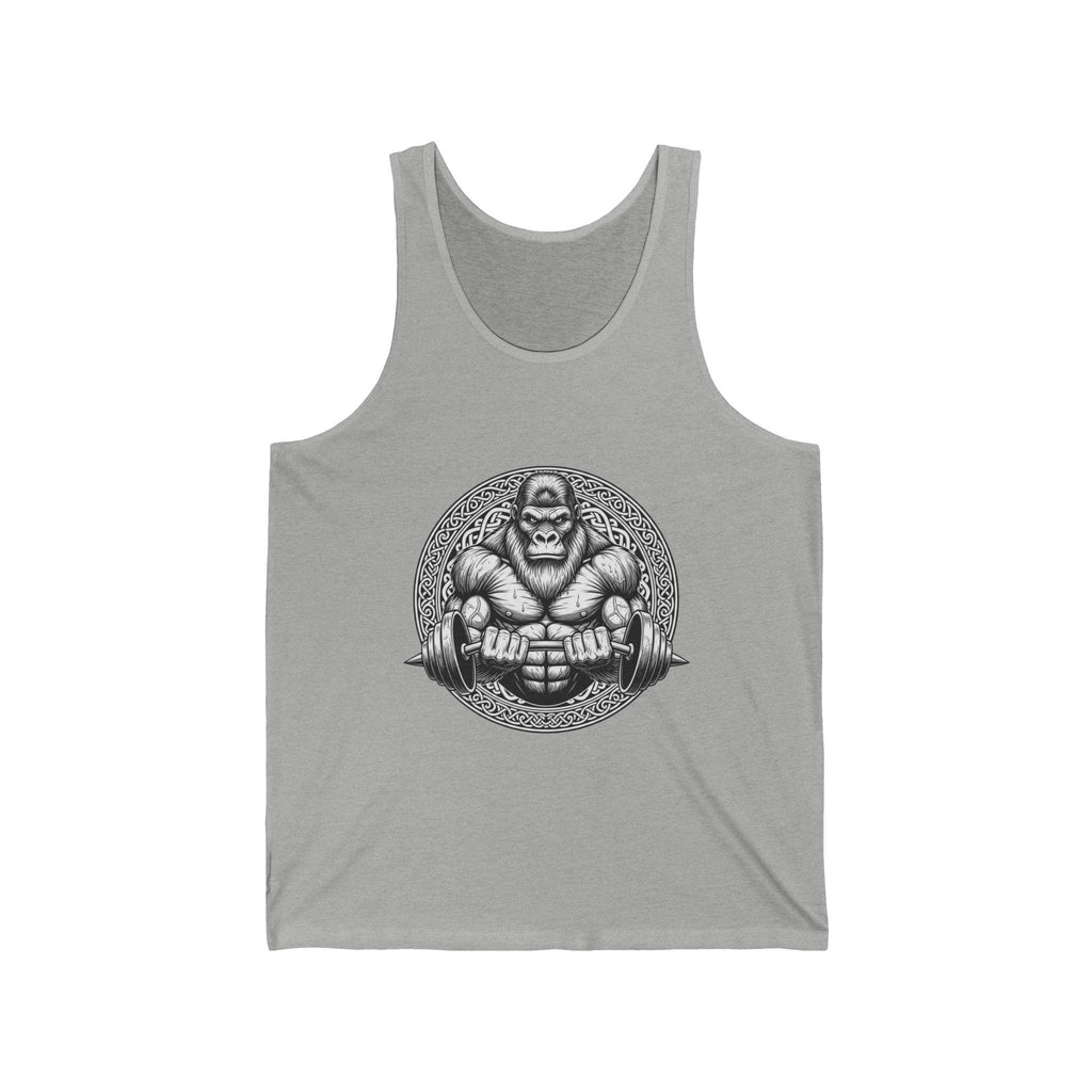 Unisex Jersey Tank, Gorilla Bodybuilding Design