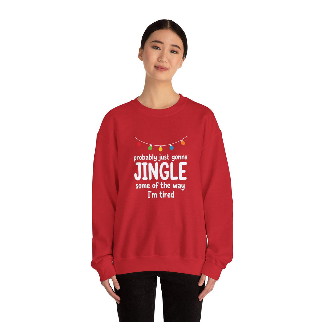 Jingle Sweatshirt, Funny Christmas Crewneck, Unisex Winter Apparel