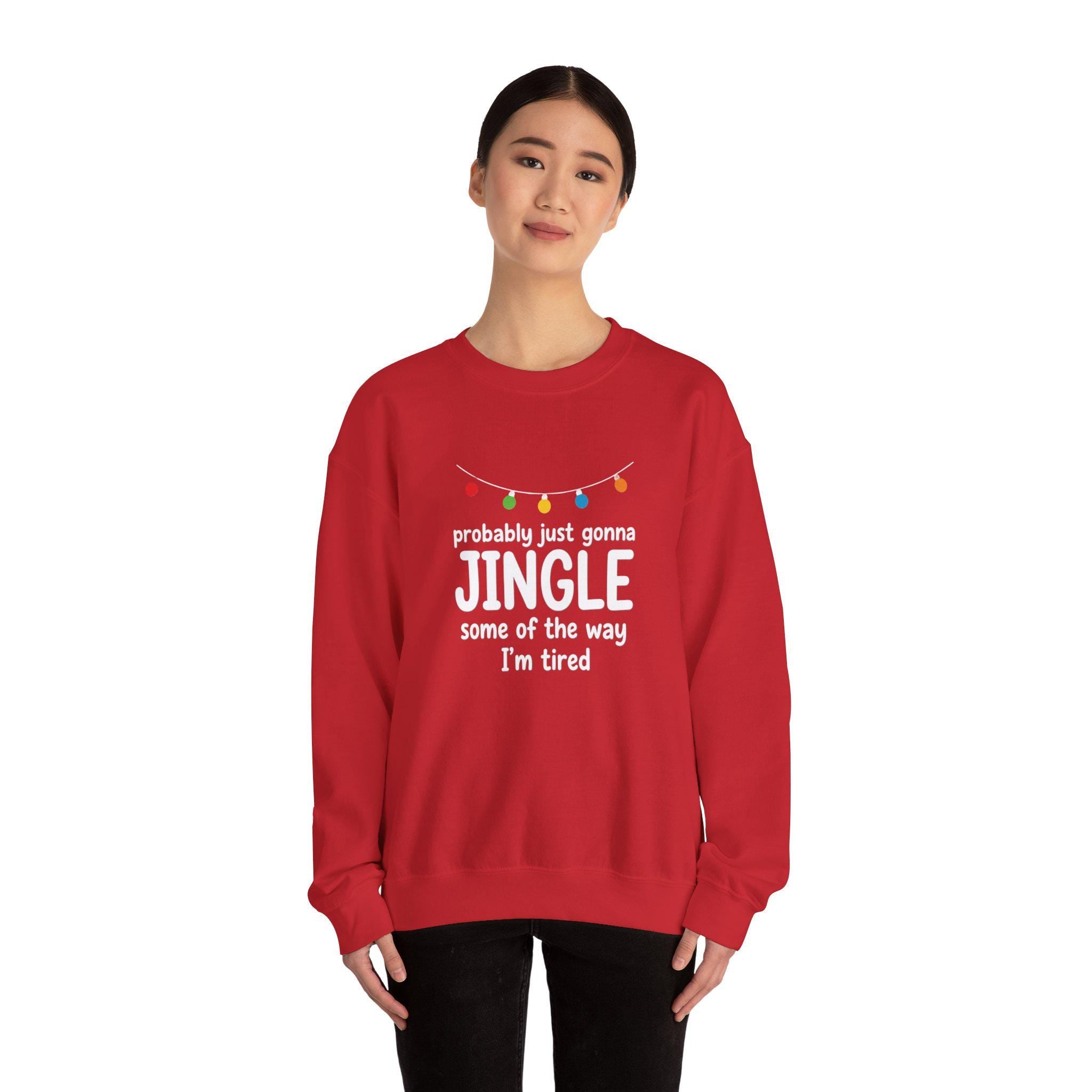 Jingle Sweatshirt, Funny Christmas Crewneck, Unisex Winter Apparel