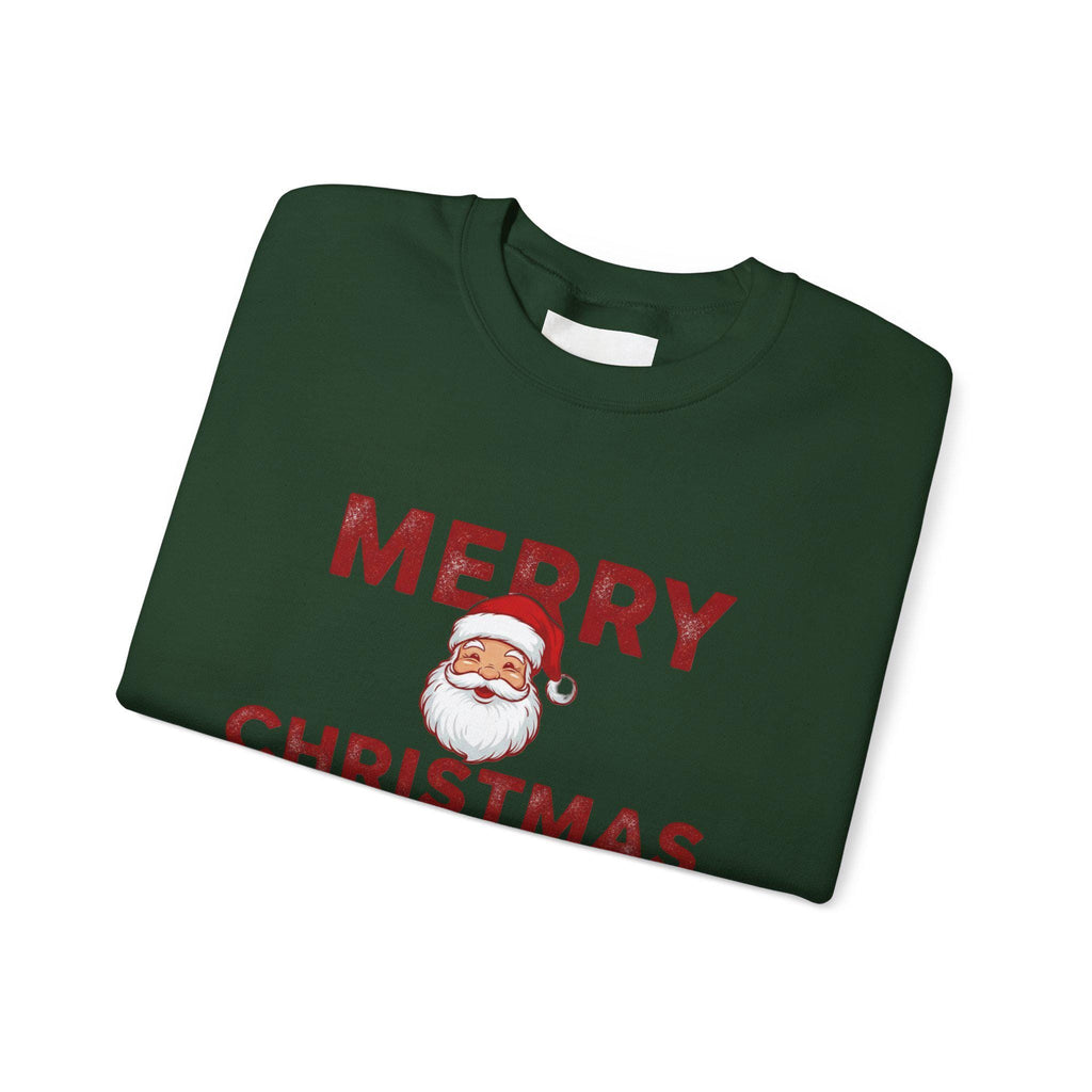 Merry Christmas Sweatshirt, Festive Santa Holiday Apparel