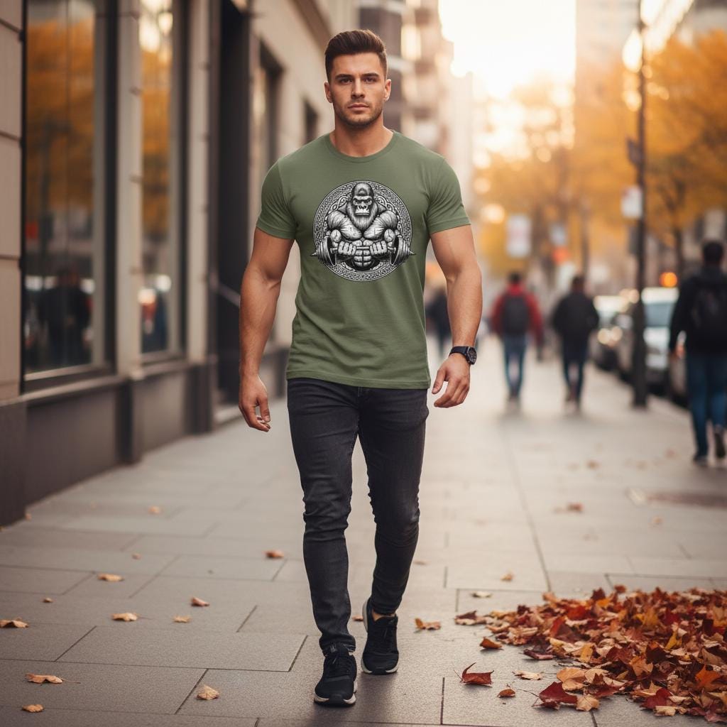 Gorilla Lifting Weights, Mens Gym Shirt, Workout Shirt Men, Funny Gym Top, Muscle Shirt, Gym Shirts, Gift for Gym Men