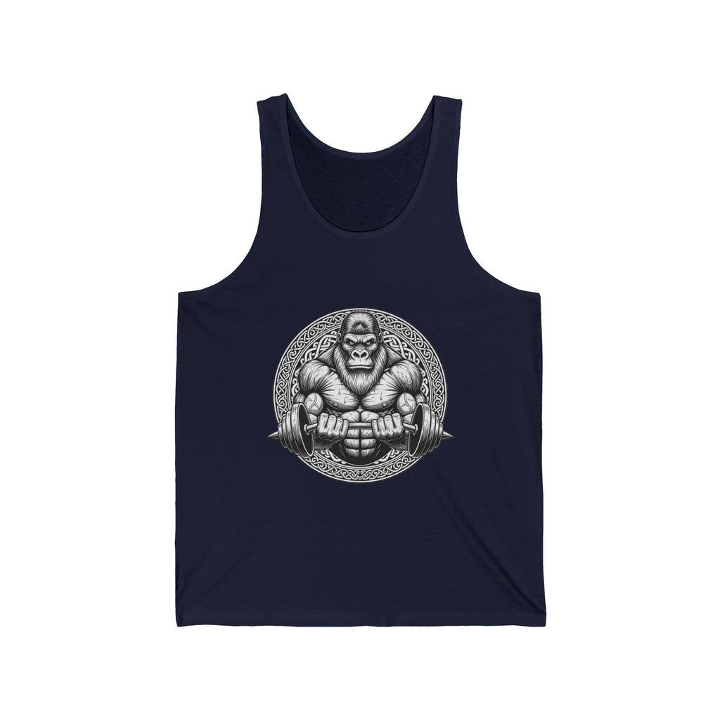 Unisex Jersey Tank, Gorilla Bodybuilding Design