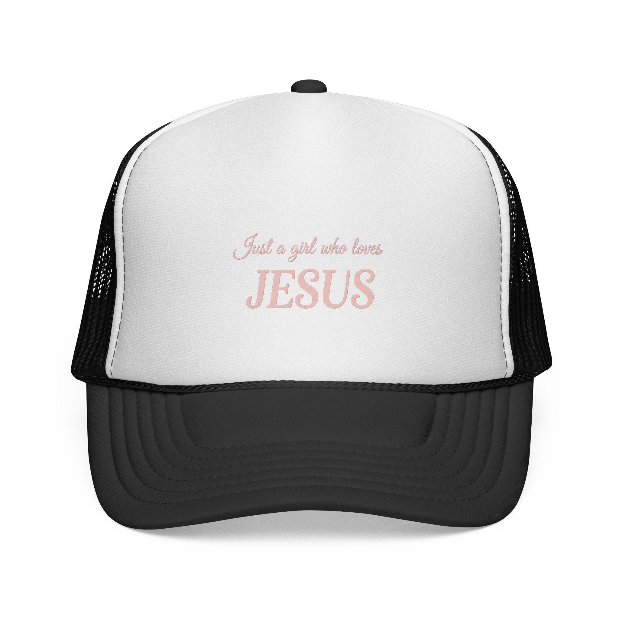 Jesus Love Trucker Cap | Faith-Based Hat for Women | Stylish Christian Cap | Perfect Gift for Easter & Everyday Wear