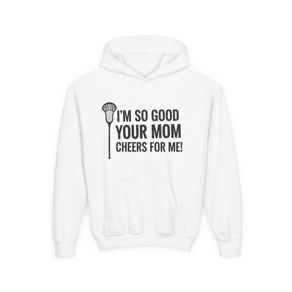 Youth Sweatshirt - Cheer Mom Hoodie, Funny Sports Sweatshirt, Gift for Young Athletes, Birthday Present, Lacrosse Fan Apparel