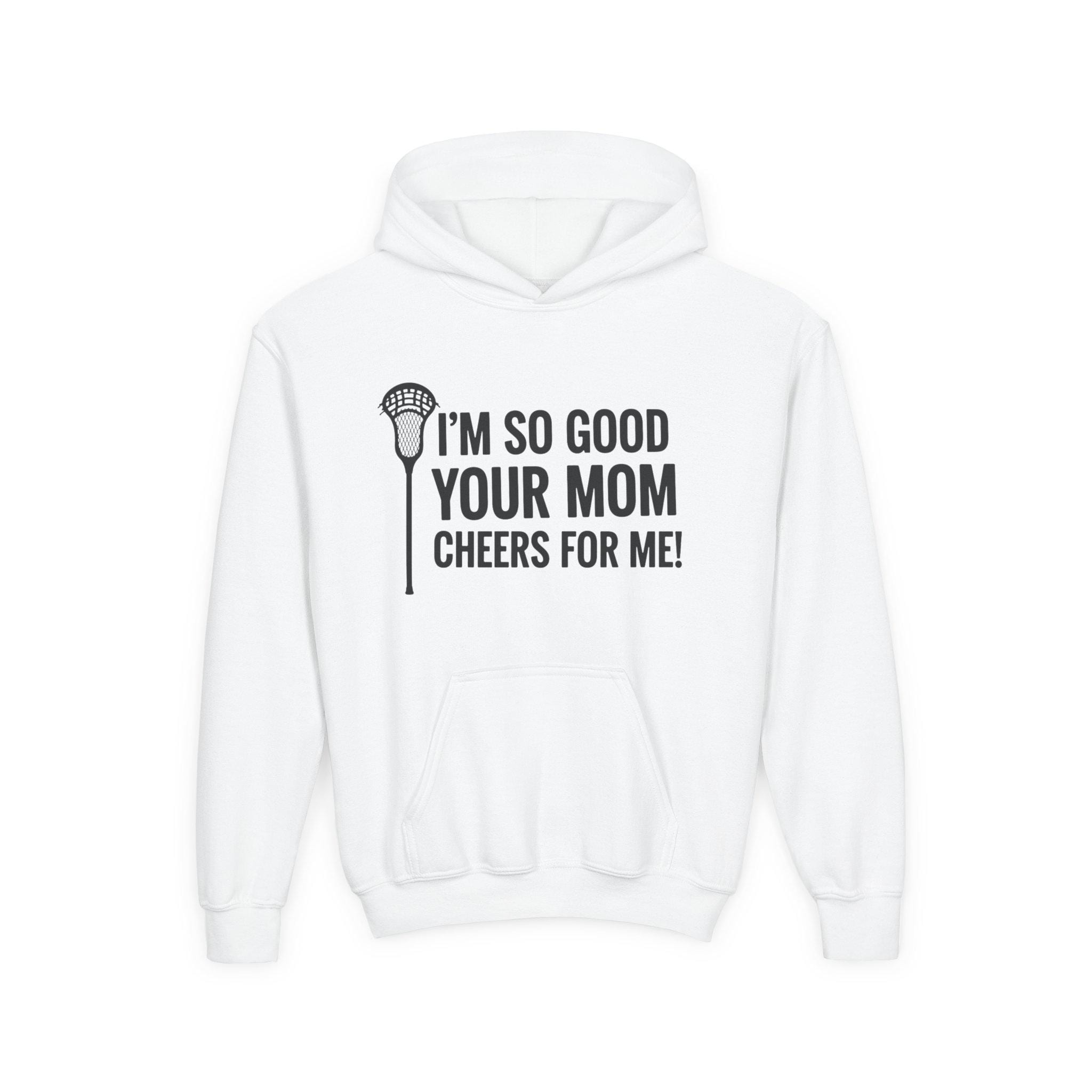 Youth Sweatshirt - Cheer Mom Hoodie, Funny Sports Sweatshirt, Gift for Young Athletes, Birthday Present, Lacrosse Fan Apparel
