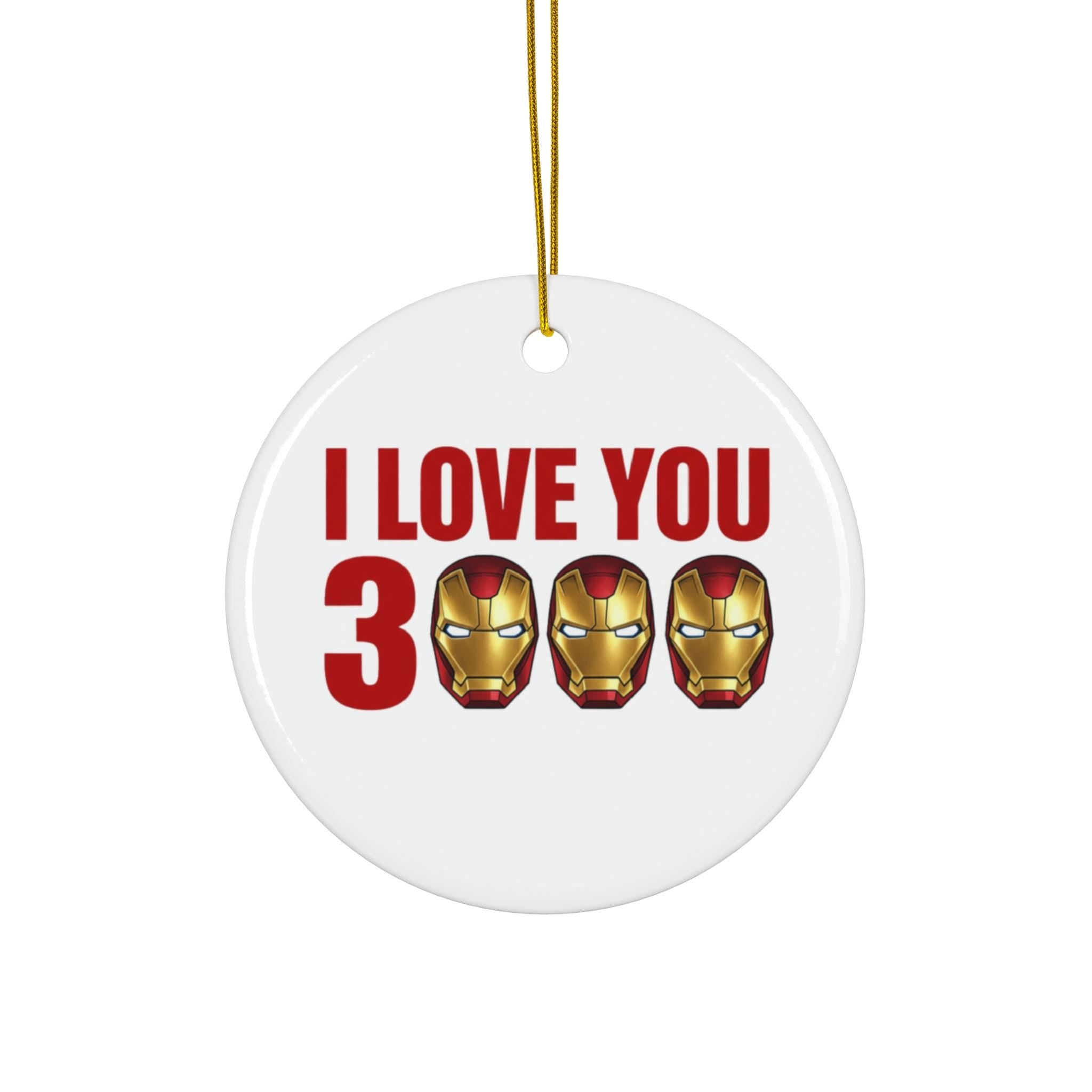 Iron Man Love You 300 Ornament, Gift for Marvel Fans, Christmas Decoration, Holiday Keepsake, Unique Home Decor