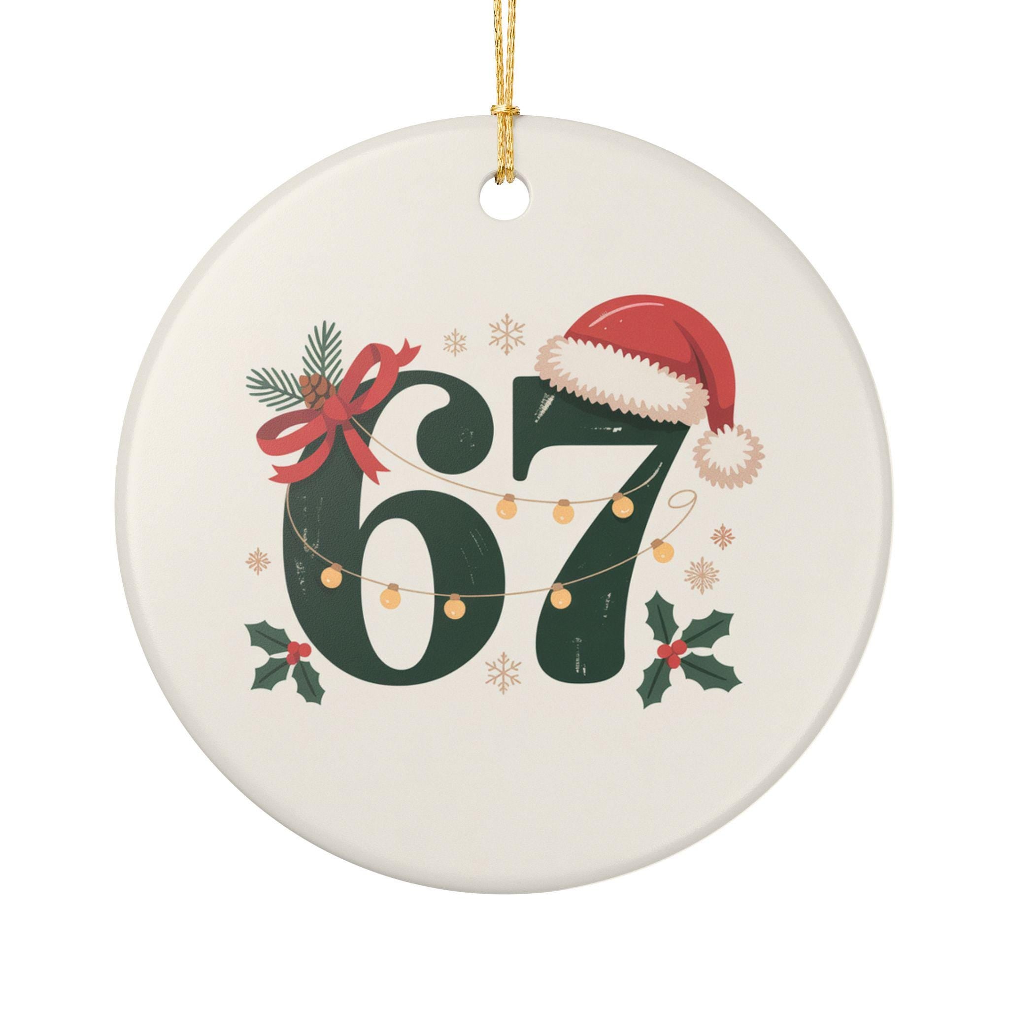 Personalized Ceramic Christmas Ornament, Holiday Home Decor