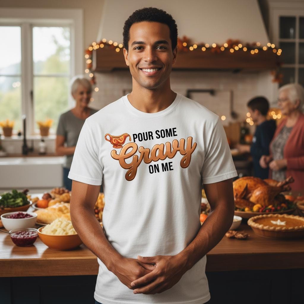 Casual Graphic Tee for Food Lovers - 'Pour Some Gravy on Me' T-Shirt, Funny Cooking Gift, Foodie Apparel, Unisex Snack Shirt, Culinary [...]