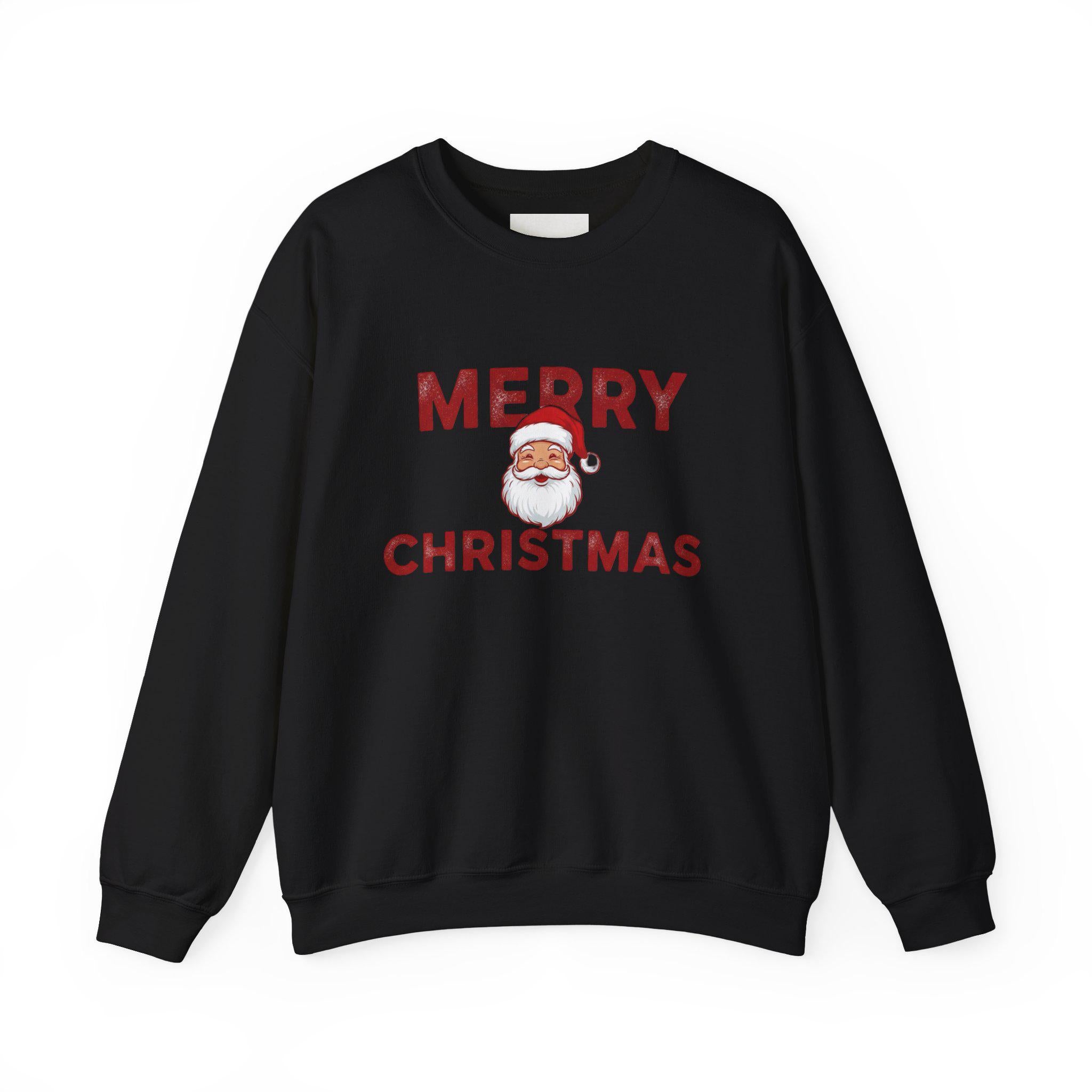 Merry Christmas Sweatshirt, Festive Santa Holiday Apparel