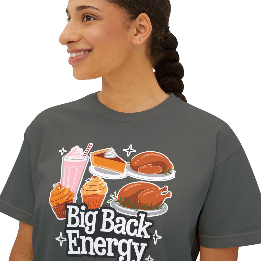 Big Back Energy Foodie Tee - Women's Boxy Fit Cotton Shirt