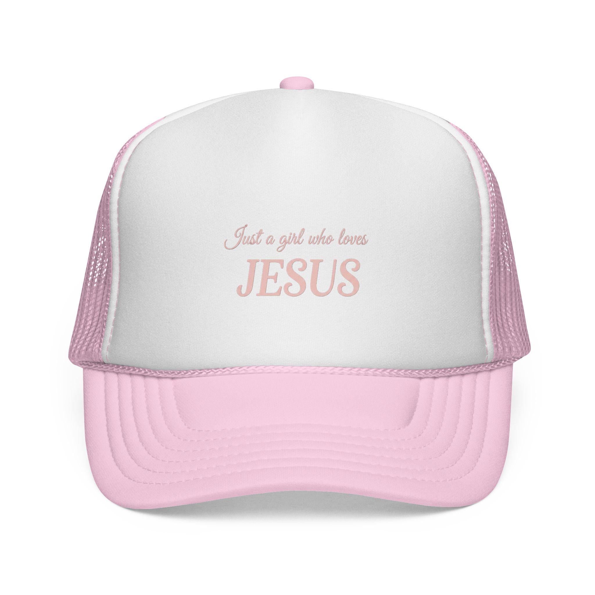 Jesus Love Trucker Cap | Faith-Based Hat for Women | Stylish Christian Cap | Perfect Gift for Easter & Everyday Wear