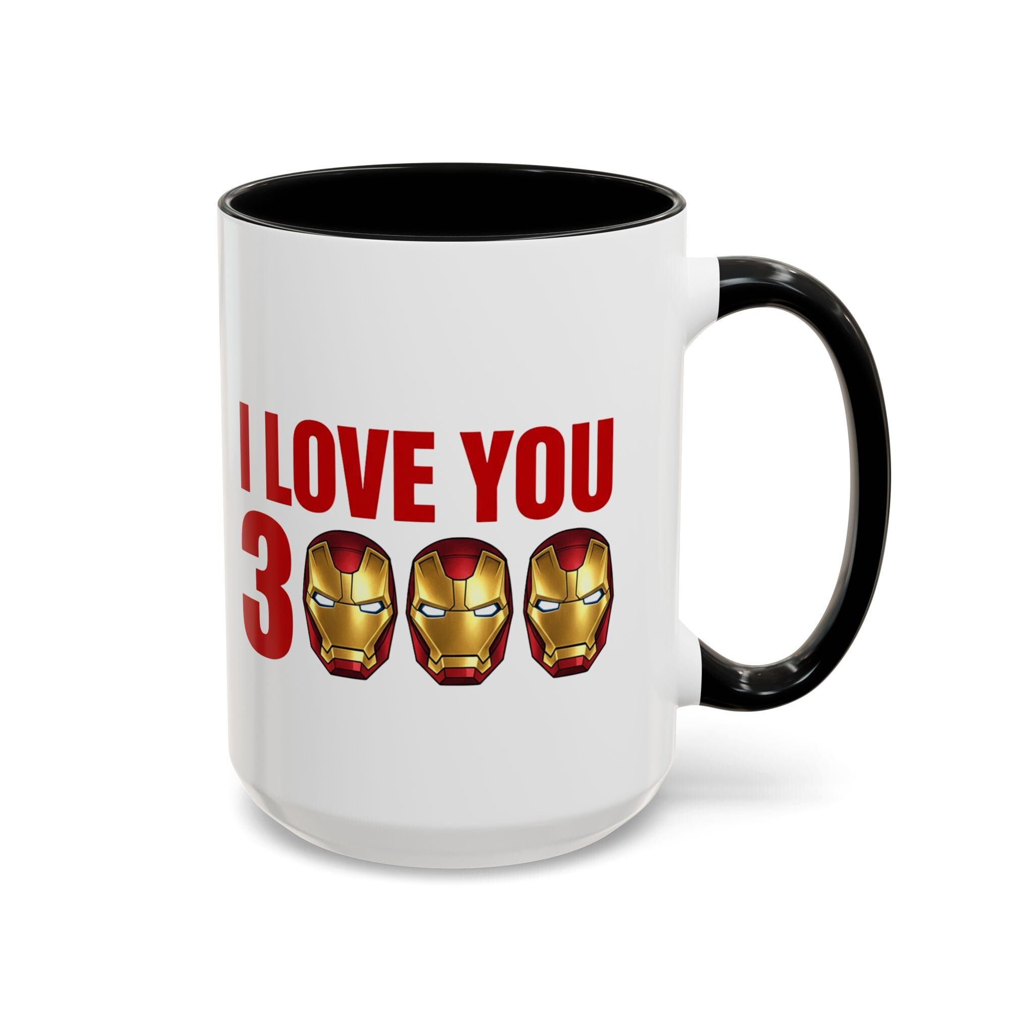 Iron Man Love Coffee Mug, I Love You 3000 Gift, Marvel Fan Tumbler, Superhero Drinkware, Movie Memorabilia