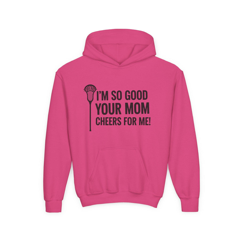 Youth Sweatshirt - Cheer Mom Hoodie, Funny Sports Sweatshirt, Gift for Young Athletes, Birthday Present, Lacrosse Fan Apparel