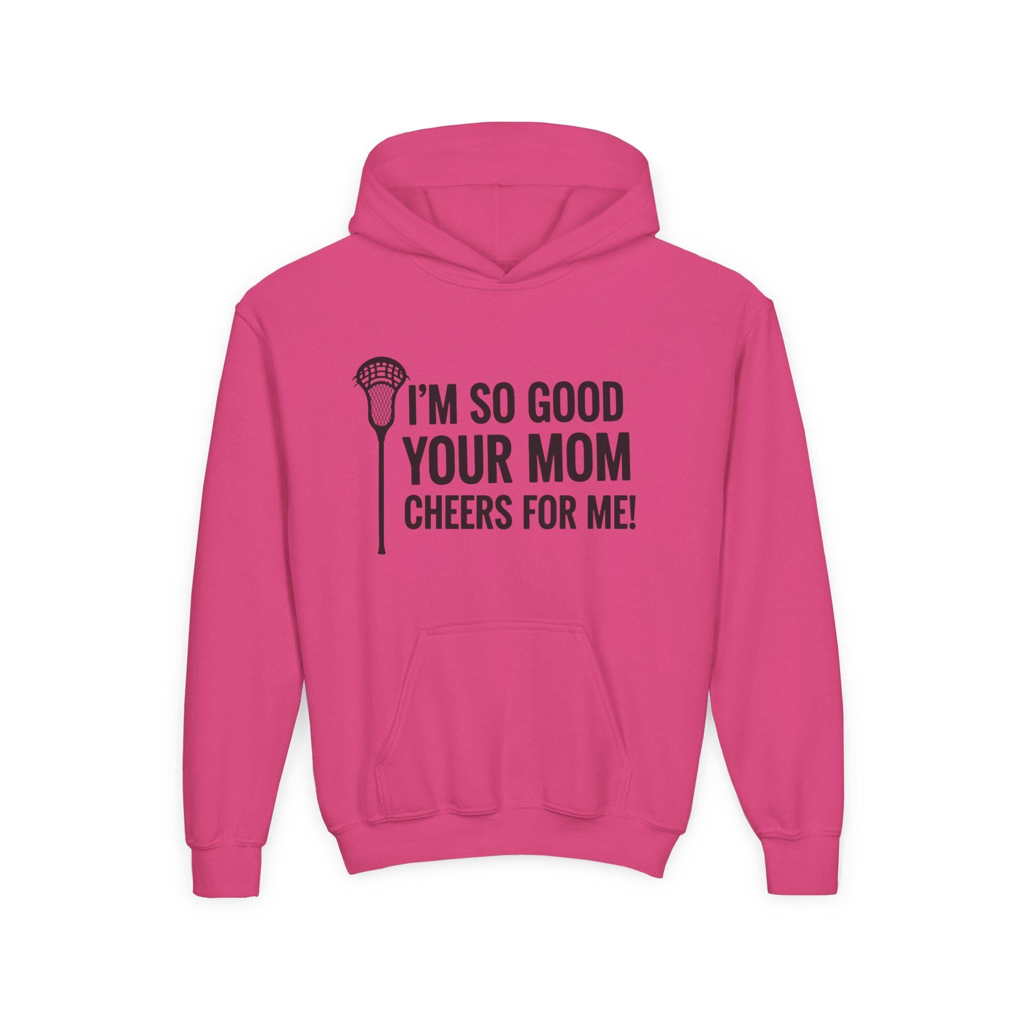 Youth Sweatshirt - Cheer Mom Hoodie, Funny Sports Sweatshirt, Gift for Young Athletes, Birthday Present, Lacrosse Fan Apparel