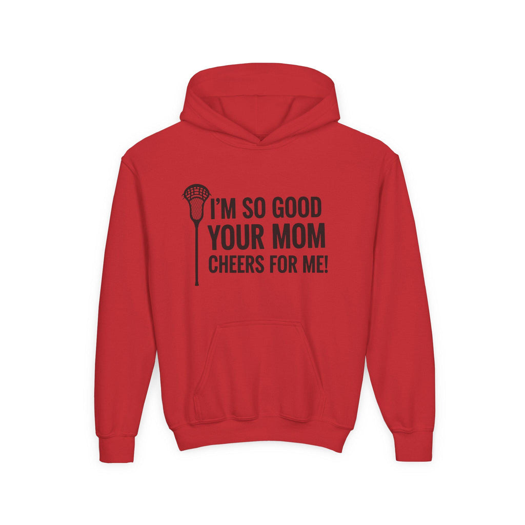 Youth Sweatshirt - Cheer Mom Hoodie, Funny Sports Sweatshirt, Gift for Young Athletes, Birthday Present, Lacrosse Fan Apparel