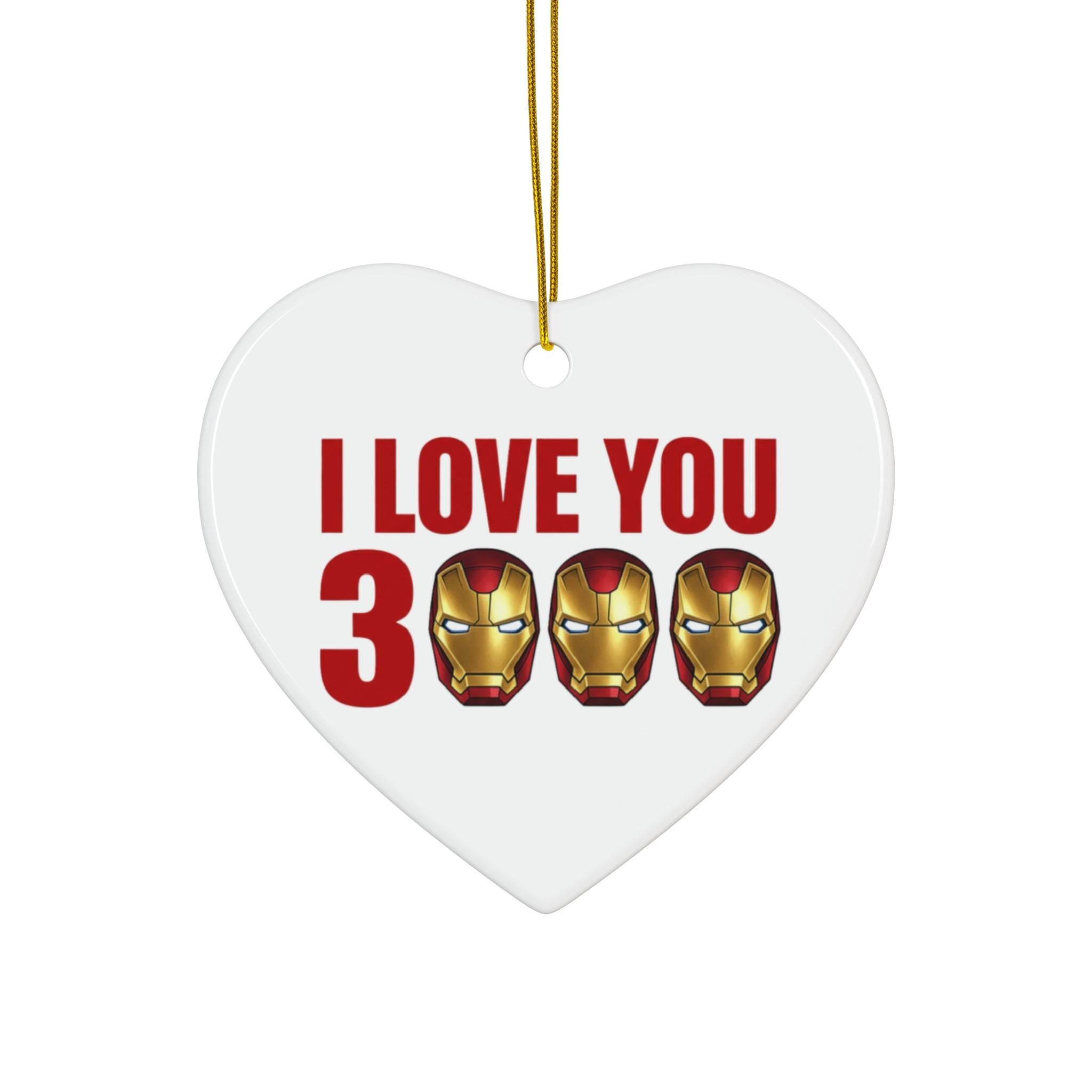 Iron Man Love You 300 Ornament, Gift for Marvel Fans, Christmas Decoration, Holiday Keepsake, Unique Home Decor