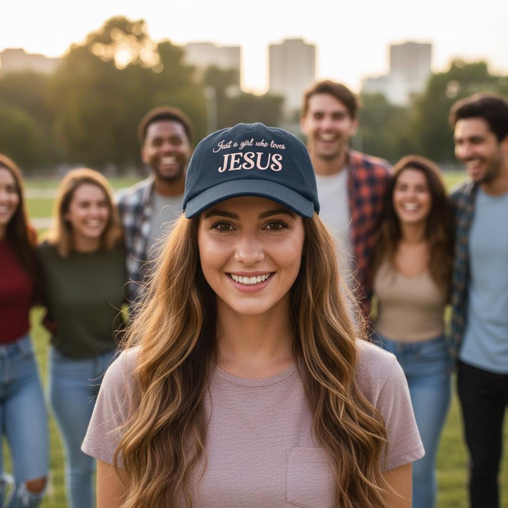 Jesus Love Trucker Cap | Faith-Based Hat for Women | Stylish Christian Cap | Perfect Gift for Easter & Everyday Wear