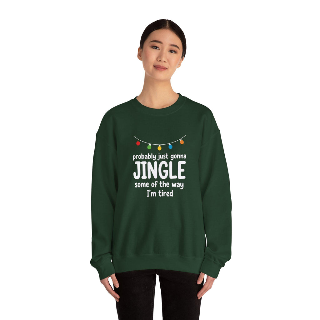 Jingle Sweatshirt, Funny Christmas Crewneck, Unisex Winter Apparel