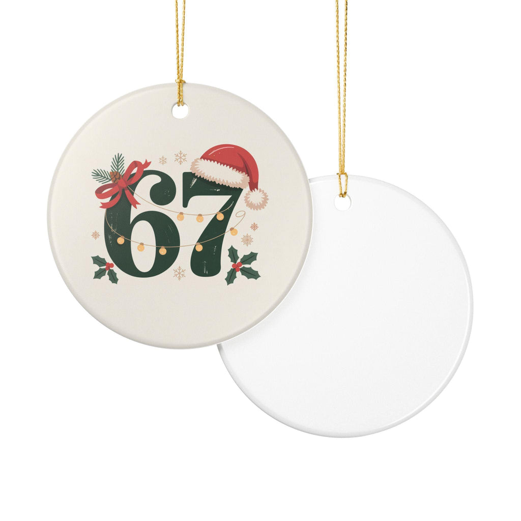 Personalized Ceramic Christmas Ornament, Holiday Home Decor