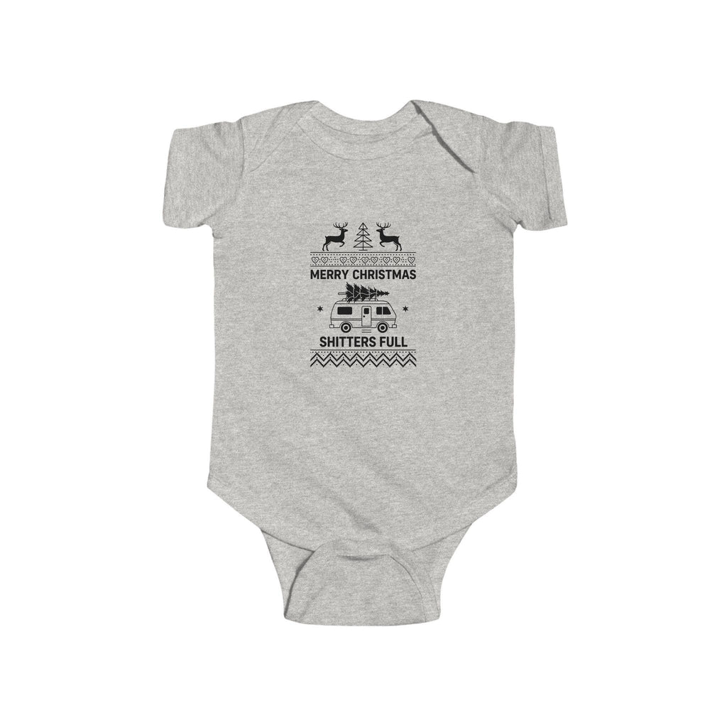 Shitters Full, Adorable Christmas Infant Bodysuit, Holiday Outfit, Baby Gift, Cute Baby Clothes, Funny Holiday Apparel,