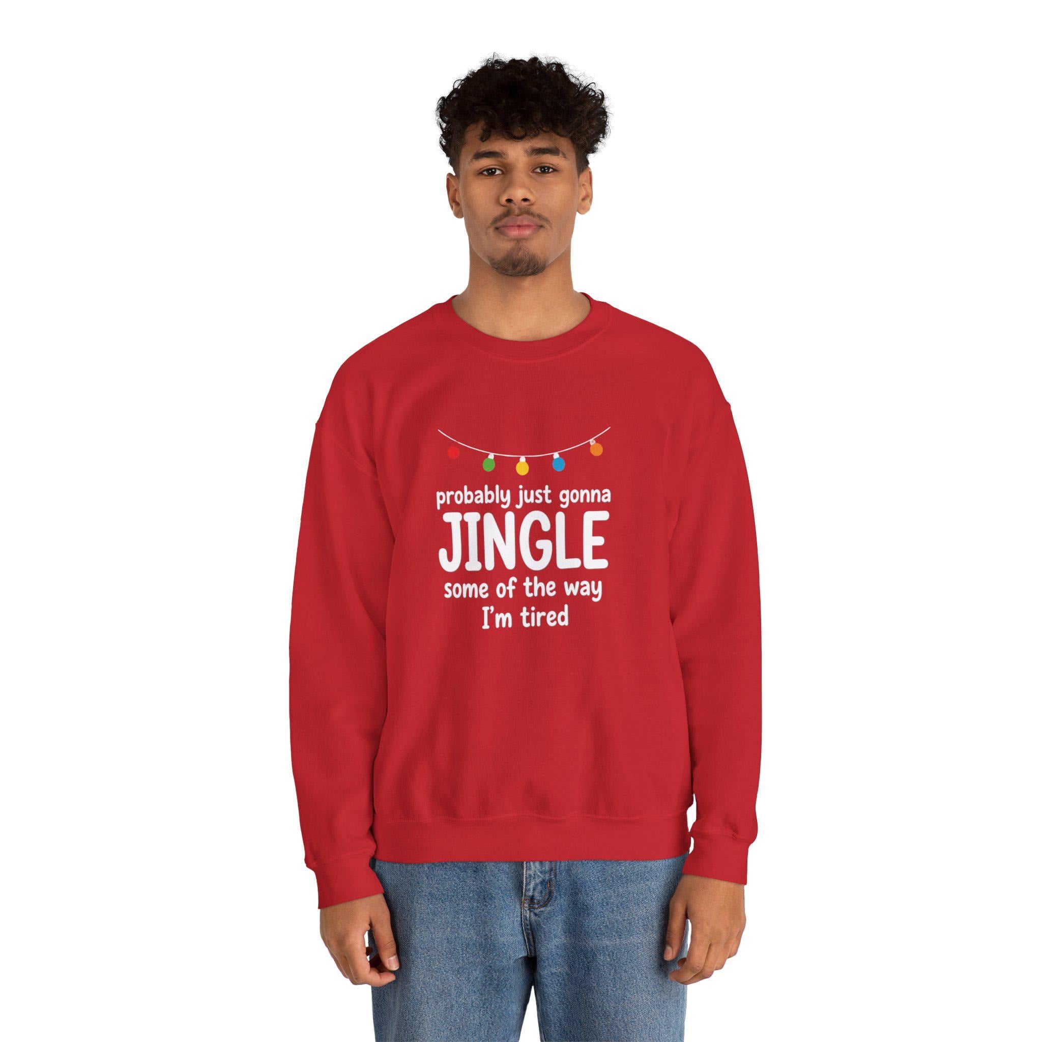 Jingle Sweatshirt, Funny Christmas Crewneck, Unisex Winter Apparel